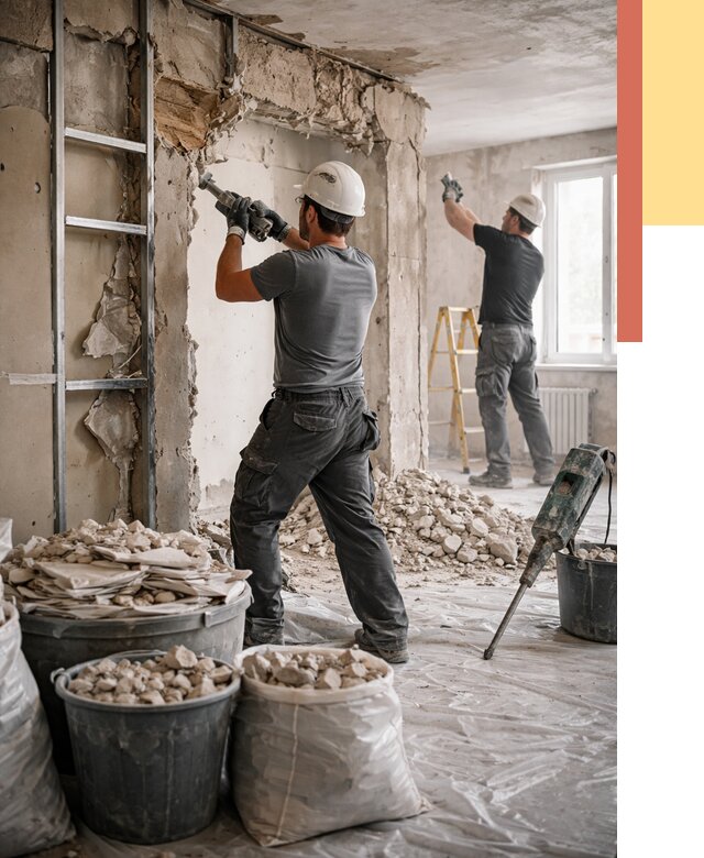 Демонтажные работы в Алексине от 2967 руб. — услуги и цена под ключ | ОТДЕЛОЧНИК-Лкс