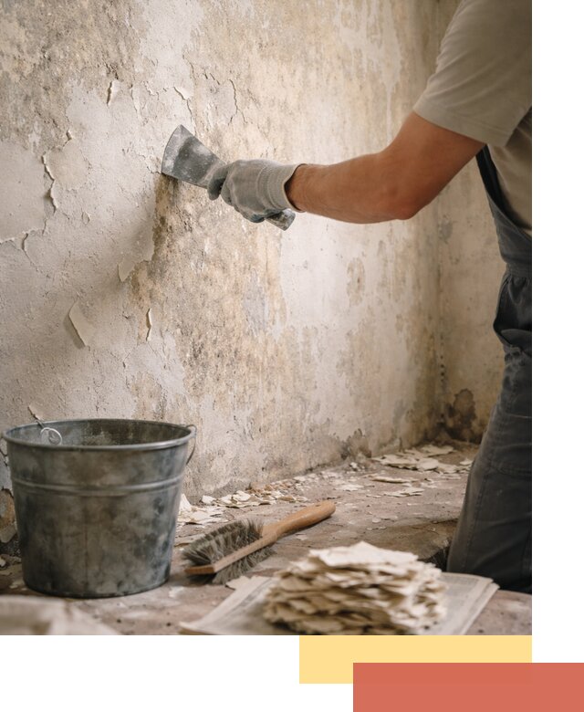 Удаление старой краски со стен в Алексине качественно и быстро