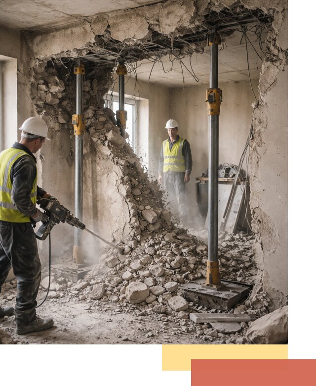 Снос несущих стен в Алексине с гарантией безопасности и качества