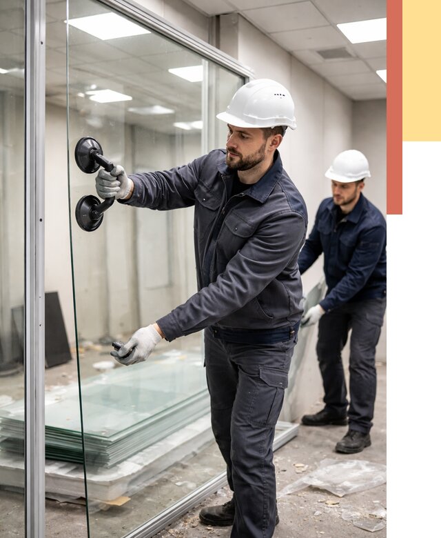 Демонтаж стеклянных перегородок в Алексине от 3516 руб. — быстро и недорого | ОТДЕЛОЧНИК-Лкс