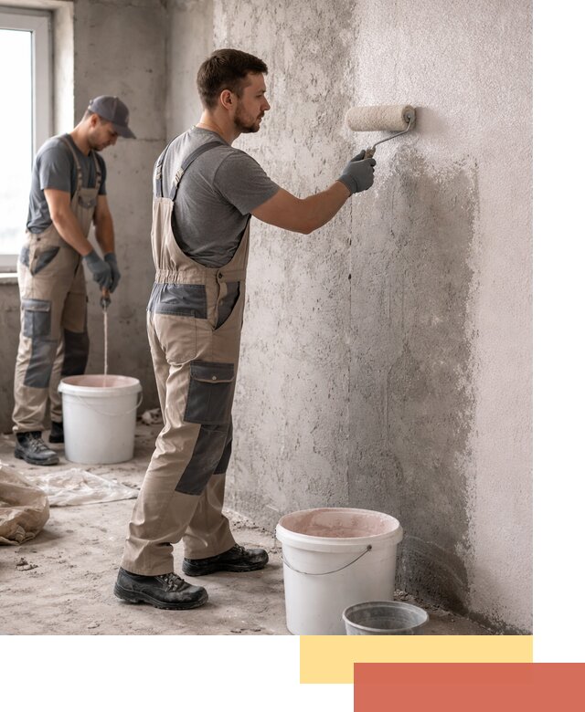 Нанесение бетоноконтакта на стены в Алексине для последующей отделки