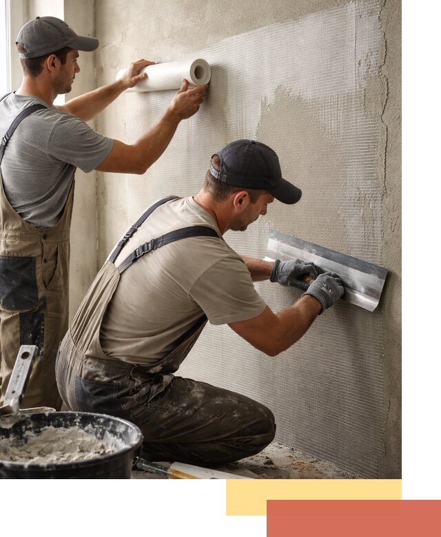 Армирование стен стеклосеткой в Алексине для прочной отделки