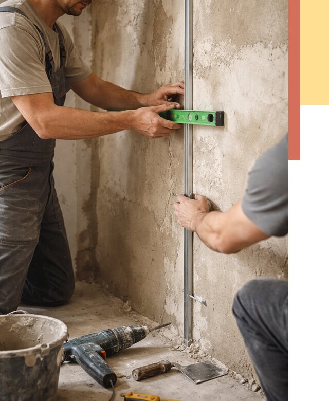 Установка штукатурных маяков в Алексине от 7692 руб. — быстро и недорого | ОТДЕЛОЧНИК-Лкс