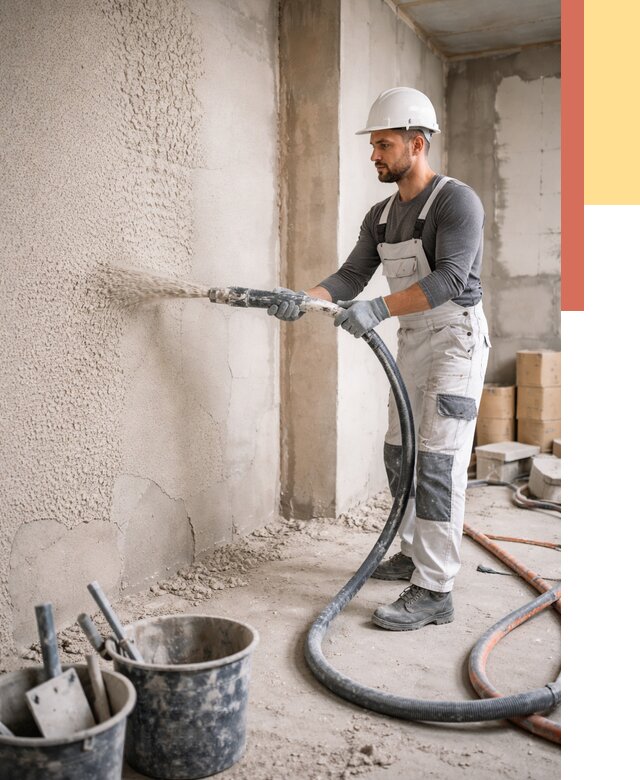 Машинная штукатурка стен в Алексине под ключ от 7142 руб./м2 | ОТДЕЛОЧНИК-Лкс