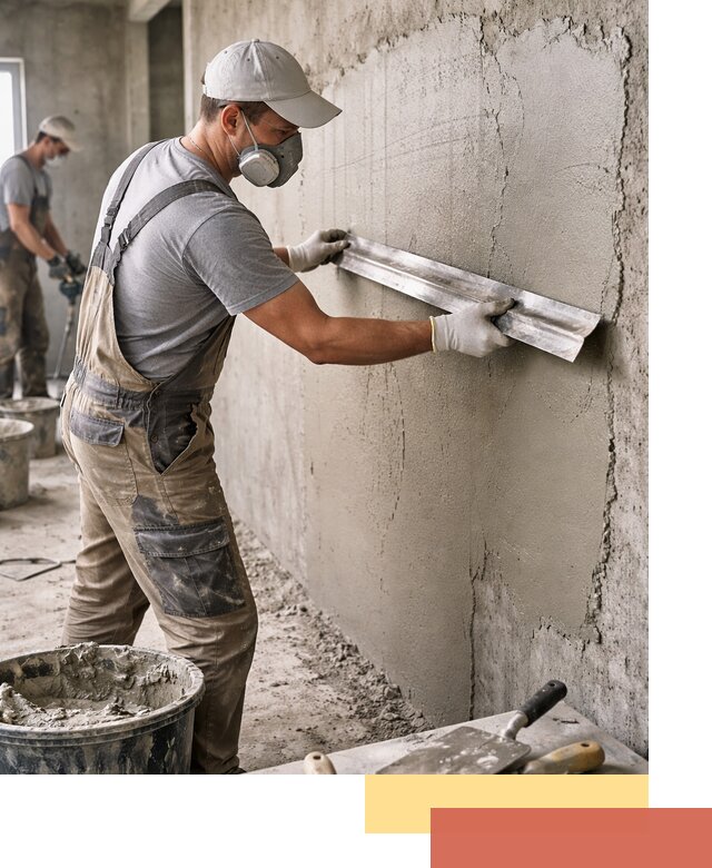 Штукатурка бетонных стен в Алексине качественно и долговечно