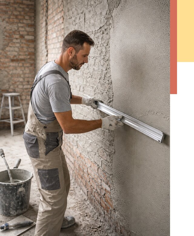 Штукатурка кирпичных стен в Алексине от 4945 руб/м2 — быстро и недорого | ОТДЕЛОЧНИК-Лкс