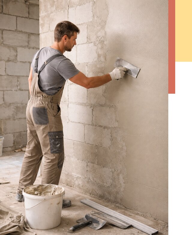 Штукатурка стен из газобетона в Алексине от 2307 руб./м2 — быстро и недорого | ОТДЕЛОЧНИК-Лкс