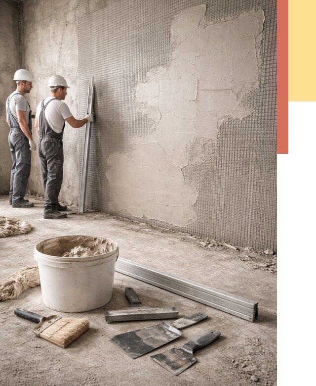 Штукатурка стен по сетке в Алексине от 6043 руб./м2 — быстро и недорого | ОТДЕЛОЧНИК-Лкс