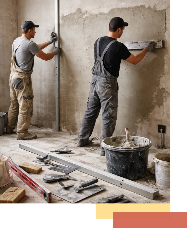 Профессиональная штукатурка стен под плитку в Алексине