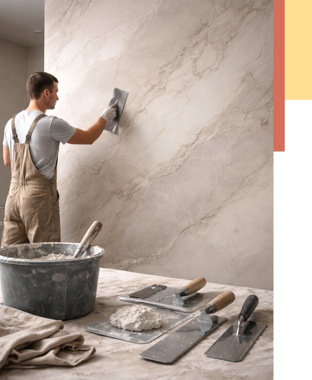 Декоративная штукатурка под мрамор в Алексине от 3077 руб./м² — быстро и недорого | ОТДЕЛОЧНИК-Лкс