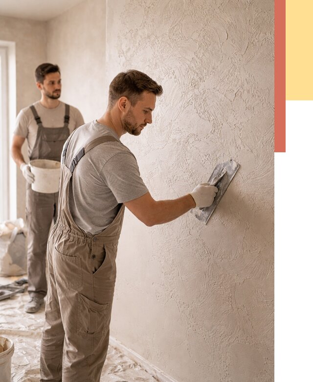 Фактурная штукатурка стен в Алексине от 4615 руб./м² — заказать под ключ | ОТДЕЛОЧНИК-Лкс