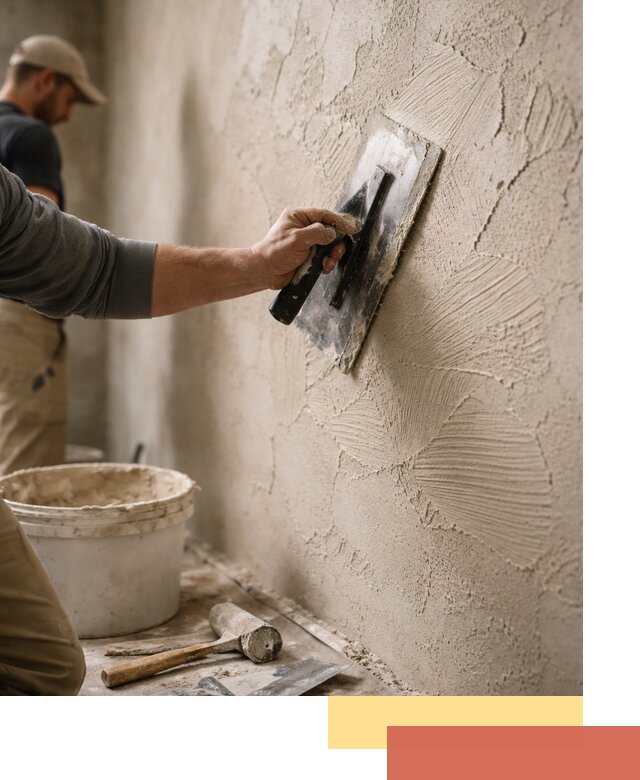 Фактурная штукатурка стен в Алексине — монтаж, отделка, реставрация