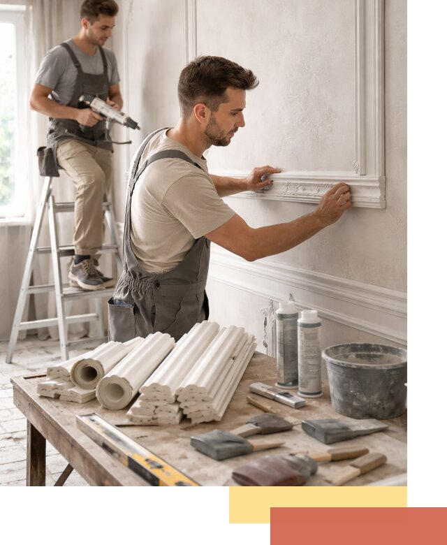 Монтаж лепнины на стены в Алексине профессионально и качественно