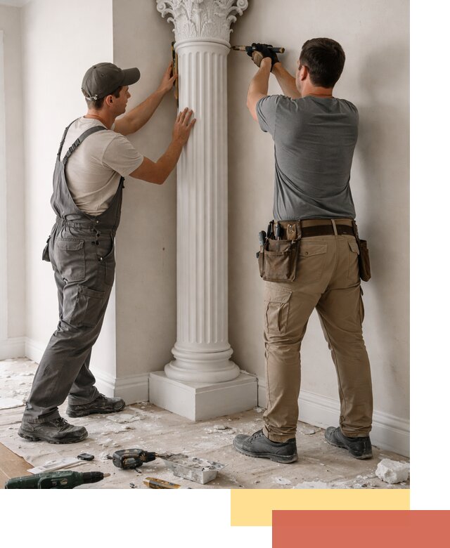 Установка декоративных колонн в Алексине под ключ