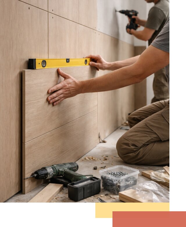 Профессиональный монтаж МДФ панелей на стены в Алексине