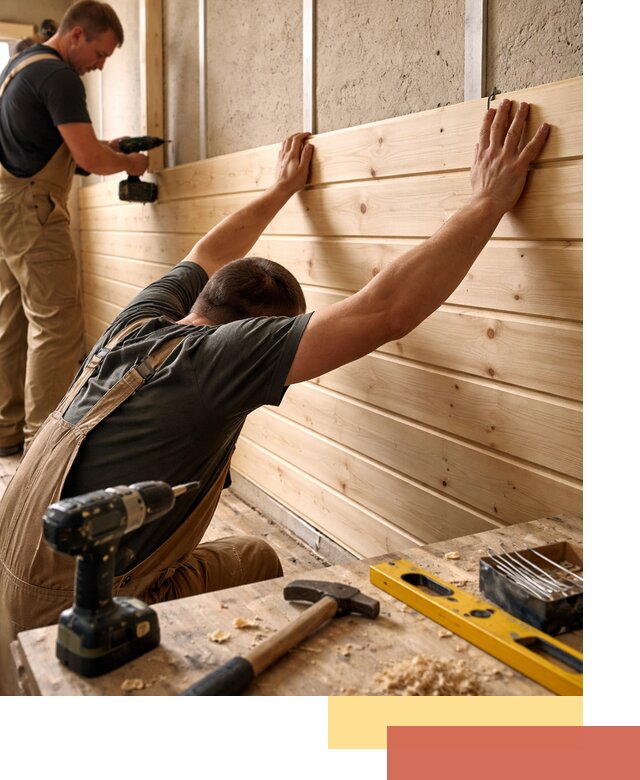 Монтаж деревянной вагонки на стены в Алексине быстро и качественно