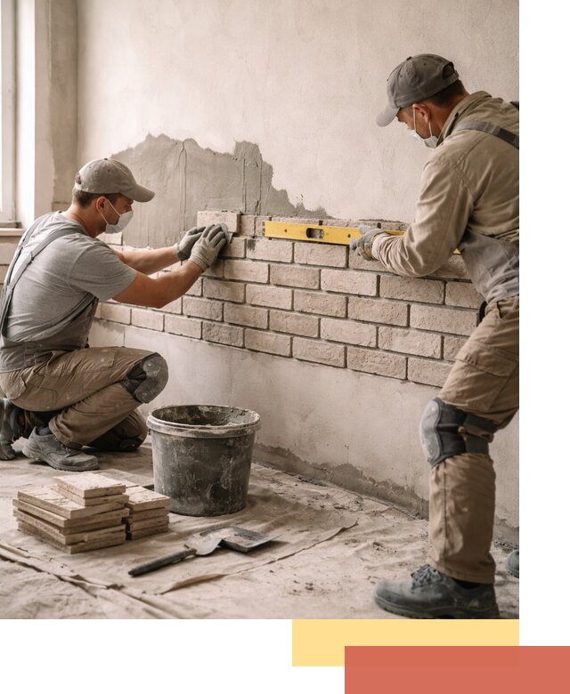 Монтаж декоративного кирпича профессионально в Алексине