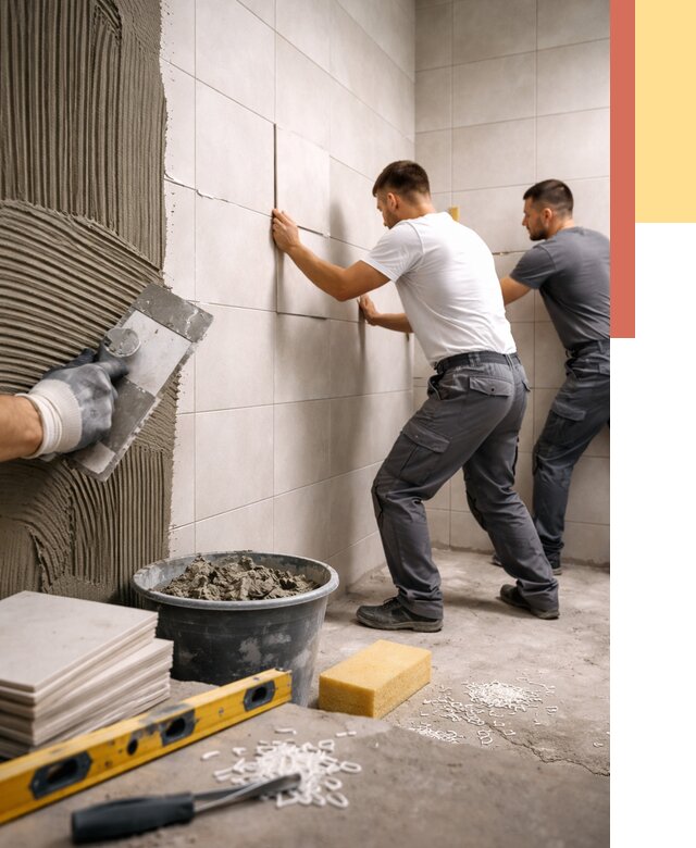 Укладка плитки на стены в Алексине от 934 руб. — качественно и недорого | ОТДЕЛОЧНИК-Лкс