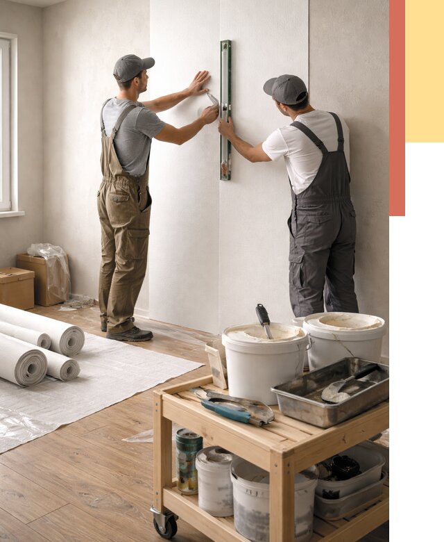 Поклейка стеклообоев в Алексине от 7142 руб. за м2 — быстро и недорого | ОТДЕЛОЧНИК-Лкс