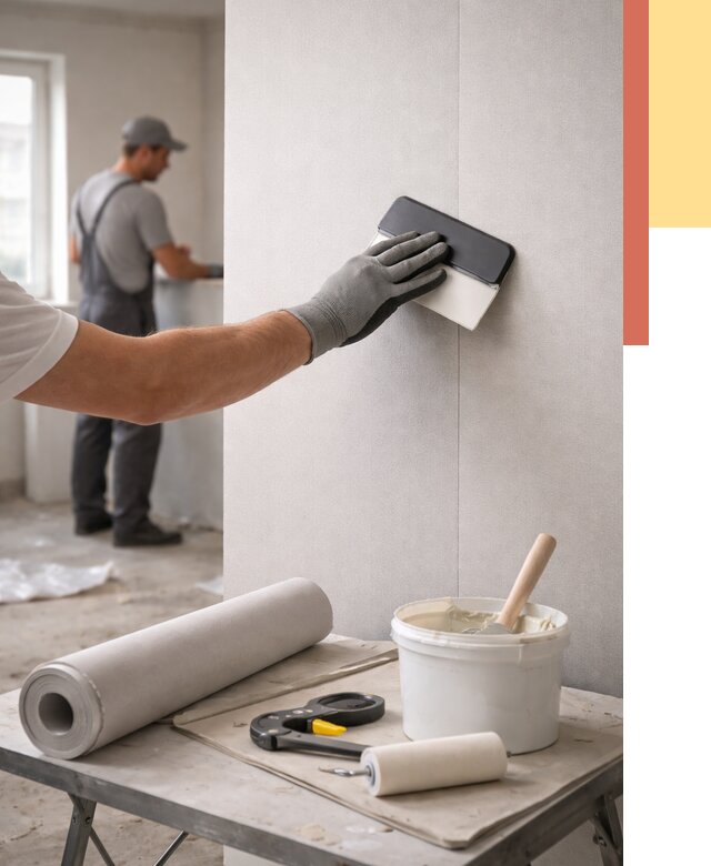 Поклейка обоев под покраску в Алексине от 3846 руб. за м2 | ОТДЕЛОЧНИК-Лкс