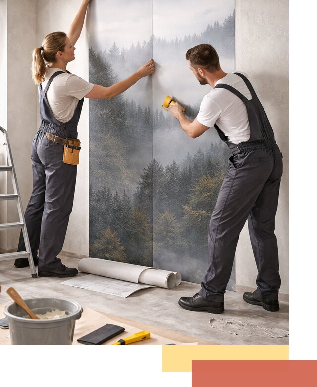 Поклейка фотообоев профессионально в Алексине под ключ