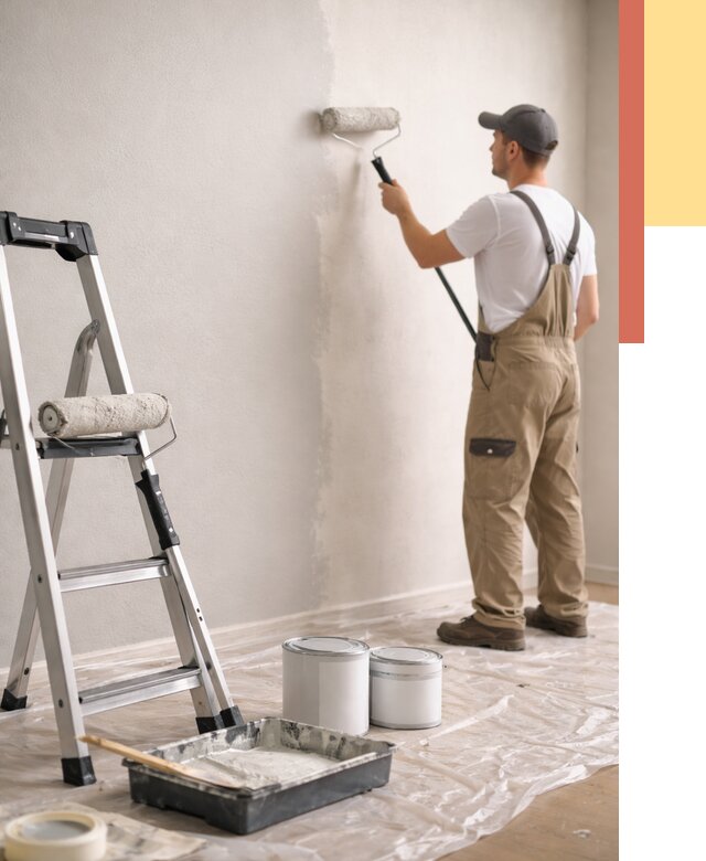 Покраска стен латексной краской в Алексине от 4945 руб. за м2 | ОТДЕЛОЧНИК-Лкс