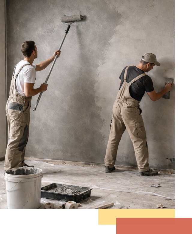 Покраска стен под бетон в Алексине профессионально и недорого