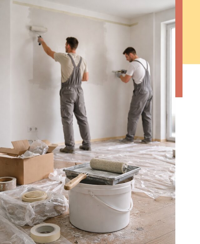 Покраска стен в квартире в Алексине от 2747 руб/м2 — быстро и недорого | ОТДЕЛОЧНИК-Лкс