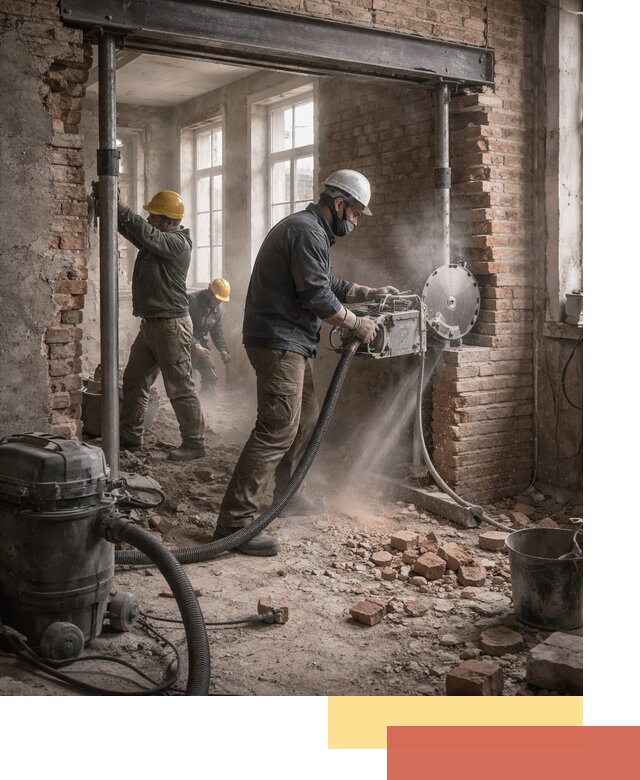 Прорезка проема в стене под дверной или оконный проем в Алексине