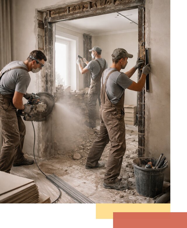 Расширение дверного проема под установку новой двери в Алексине