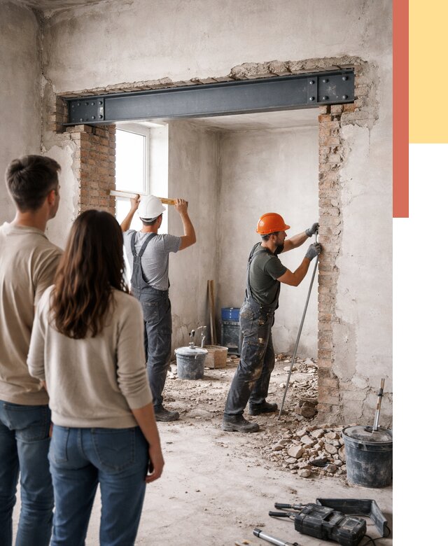 Усиление проема в стене в Алексине от 10439 руб. — усиление дверного проема металлоконструкцией | ОТДЕЛОЧНИК-Лкс