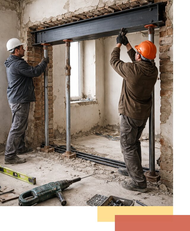 Усиление проема в стене в Алексине для расширения и безопасности