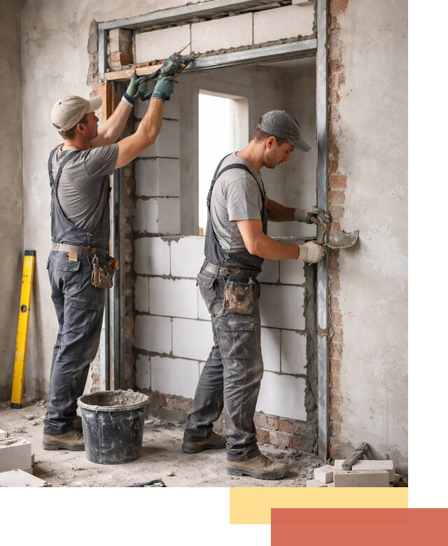 Закладка дверного проема под ключ в Алексине: демонтаж, монтаж, отделка