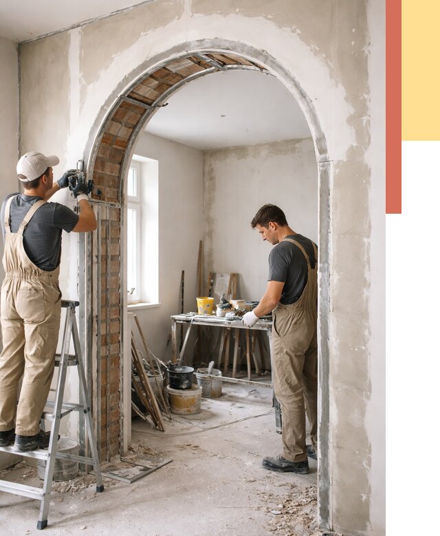 Устройство арочного проема в Алексине от 10439 руб. под ключ — быстро и недорого | ОТДЕЛОЧНИК-Лкс