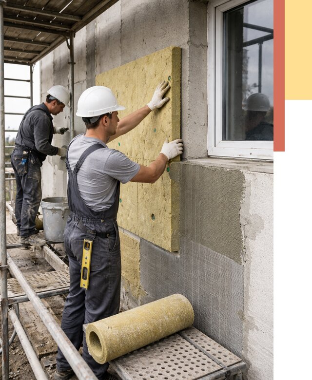 Утепление стен в Алексине от 4725 руб. под ключ — быстро и недорого | ОТДЕЛОЧНИК-Лкс