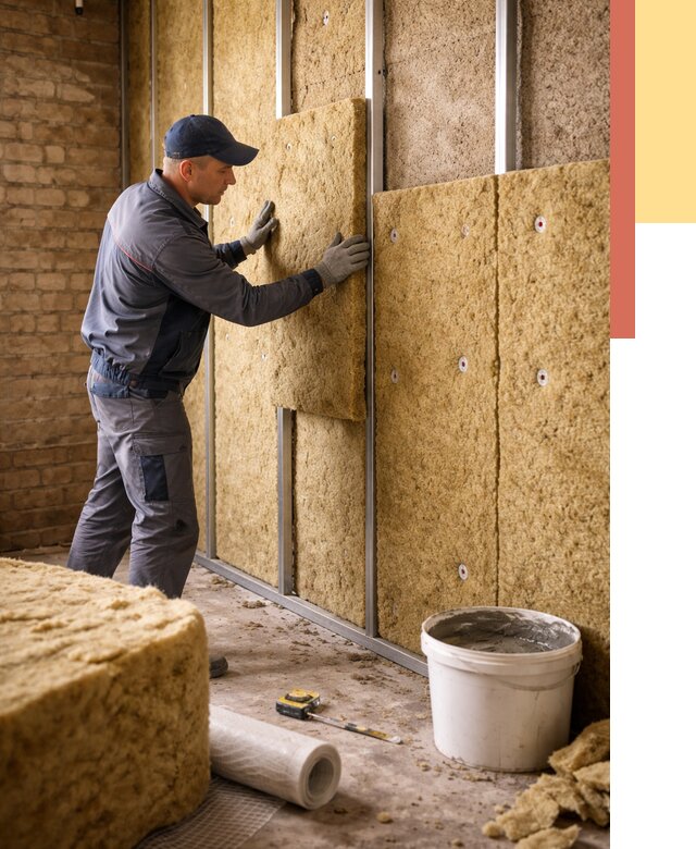 Утепление стен минватой в Алексине от 1483 руб./м2 — недорого и быстро | ОТДЕЛОЧНИК-Лкс