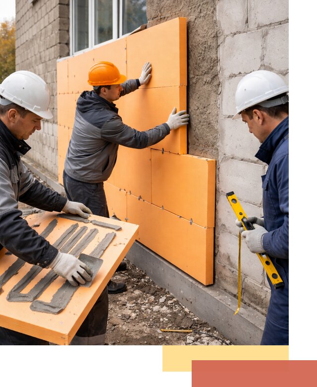 Утепление фасада пеноплексом под ключ в Алексине