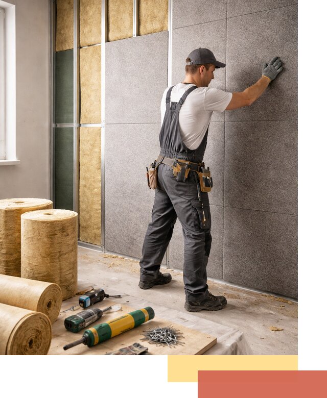 Профессиональная шумоизоляция стен в Алексине для квартиры и офиса