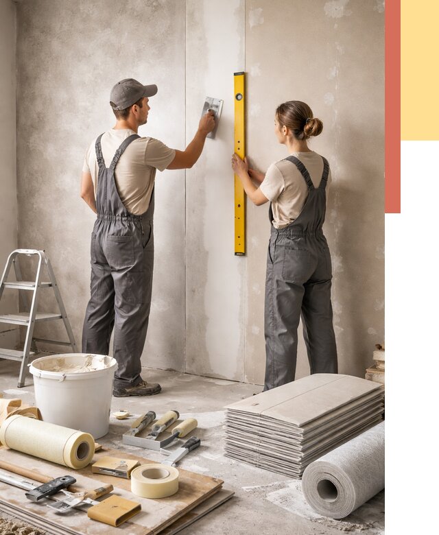 Отделка стен в Алексине от 1648 руб/м² — недорого, быстро, под ключ | ОТДЕЛОЧНИК-Лкс