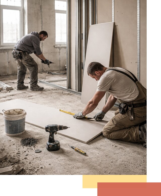 Кладка перегородок из ПГП под ключ в Алексине