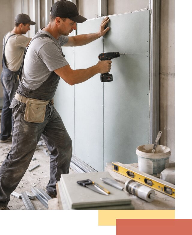 Кладка влагостойких перегородок ПГП в Алексине