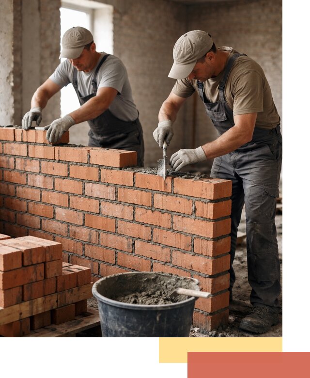 Кладка кирпичных перегородок под ключ в Алексине