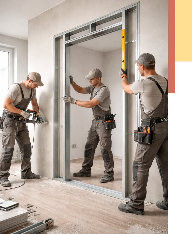 Устройство дверного проема в перегородке в Алексине от 4945 руб. под ключ | ОТДЕЛОЧНИК-Лкс