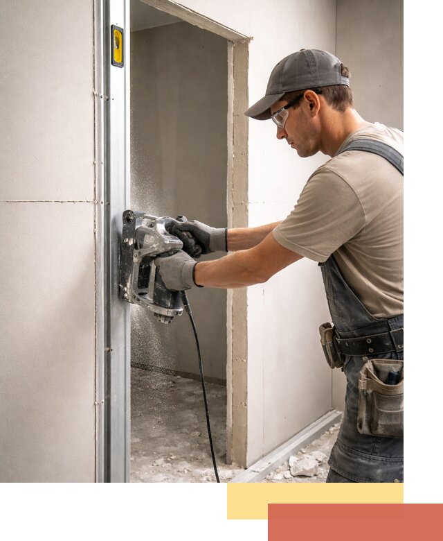 Устройство дверного проема в перегородке в Алексине