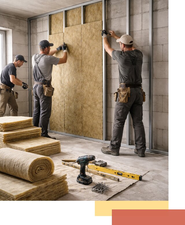 Шумоизоляция перегородок из блоков в Алексине — монтаж и защита шумоизоляцией