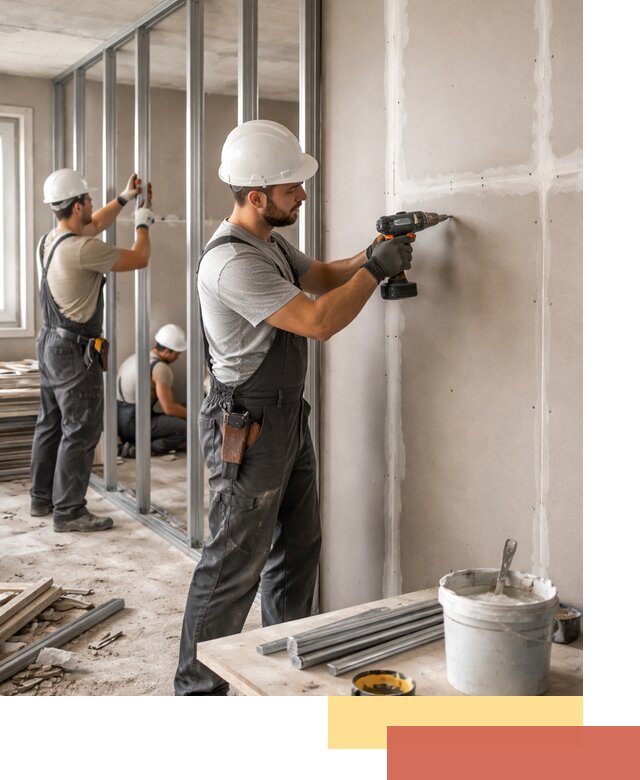 Перегородки из огнестойкого гипсокартона в Алексине под ключ