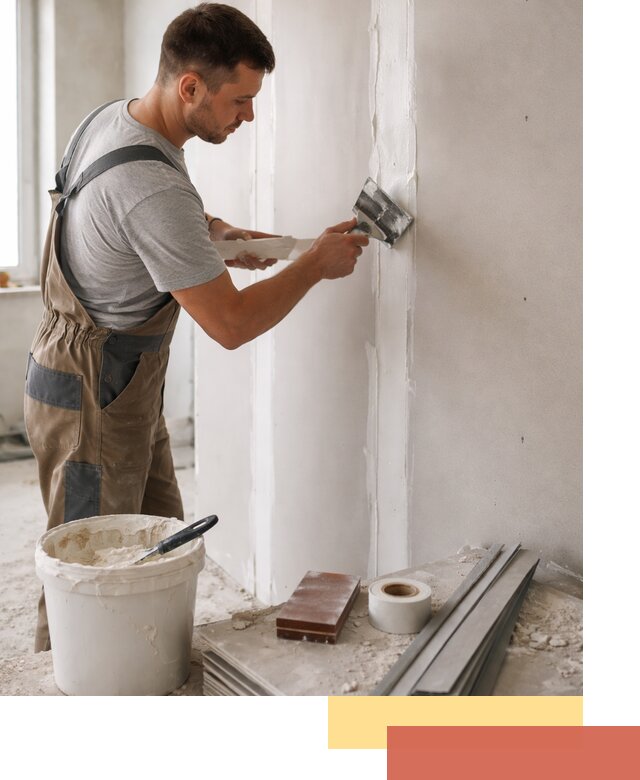 Шпаклевка перегородок из гипсокартона в Алексине качественно и быстро