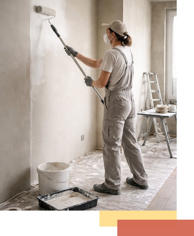 Покраска перегородок из гипсокартона в Алексине качественно и недорого