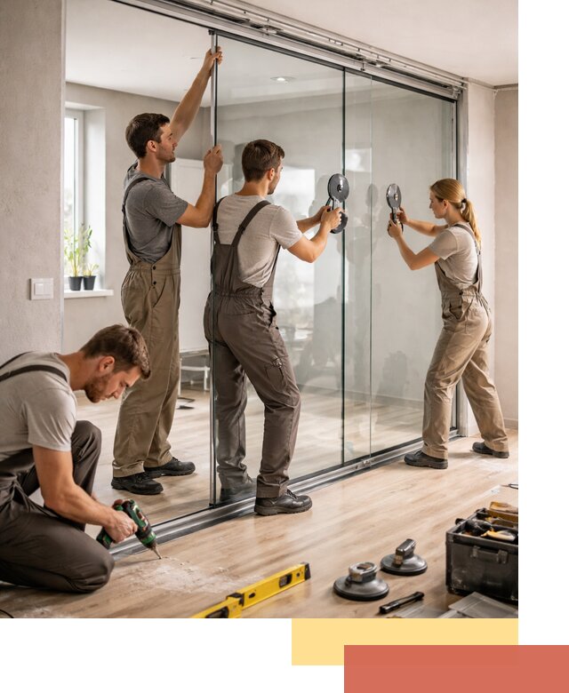 Изготовление стеклянных перегородок на заказ в Алексине