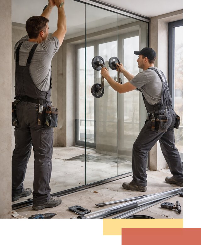 Цельностеклянные перегородки под ключ в Алексине